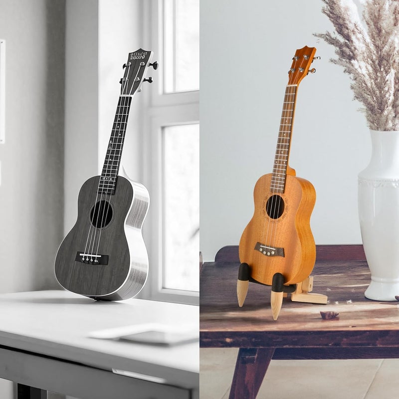 DIDA Foldable Wooden Ukulele Stand - Compact and Portable Storage for Ukulele, Mandolin and Violin Sturdy Design - Perfect for Home, Studio, or Concert Use (Ashwood) - Image 4